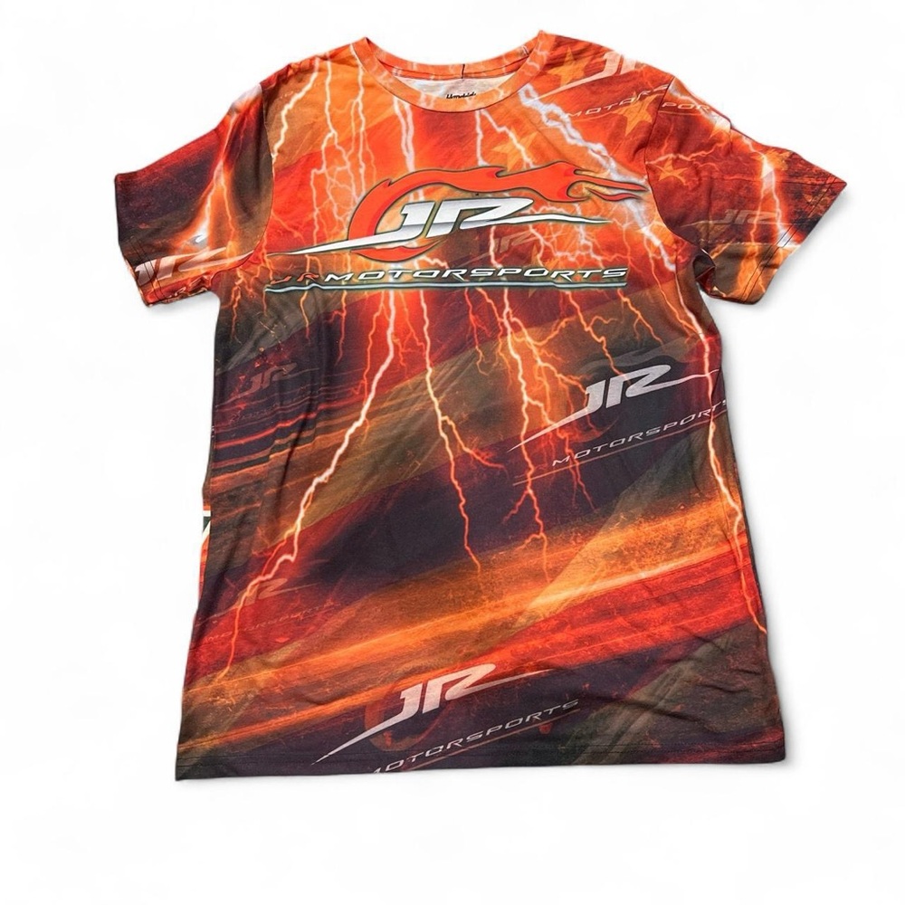 JR Motorsports Lightning Graphic Tee - Orange Size Large